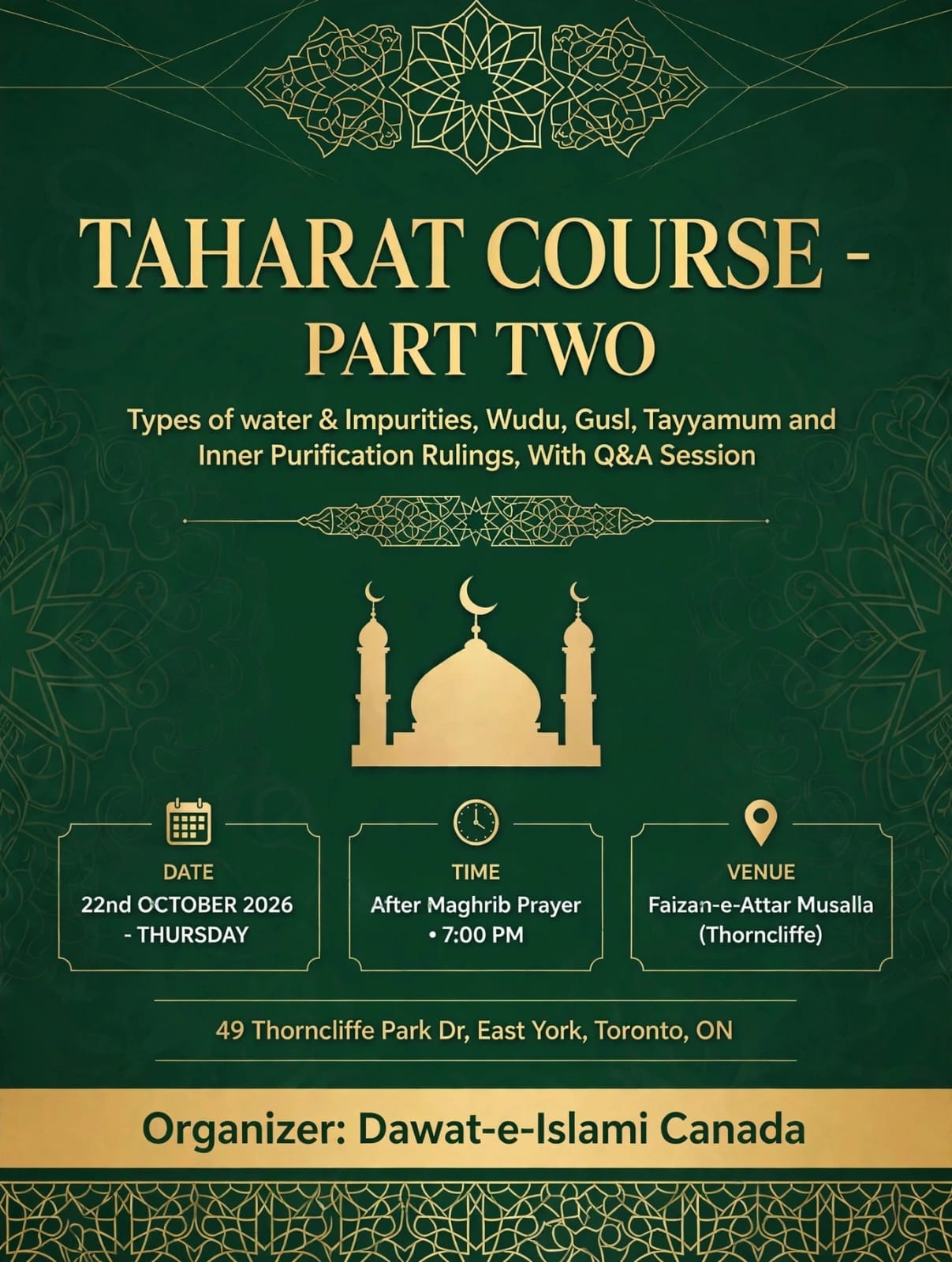 TAHARAT COURSE